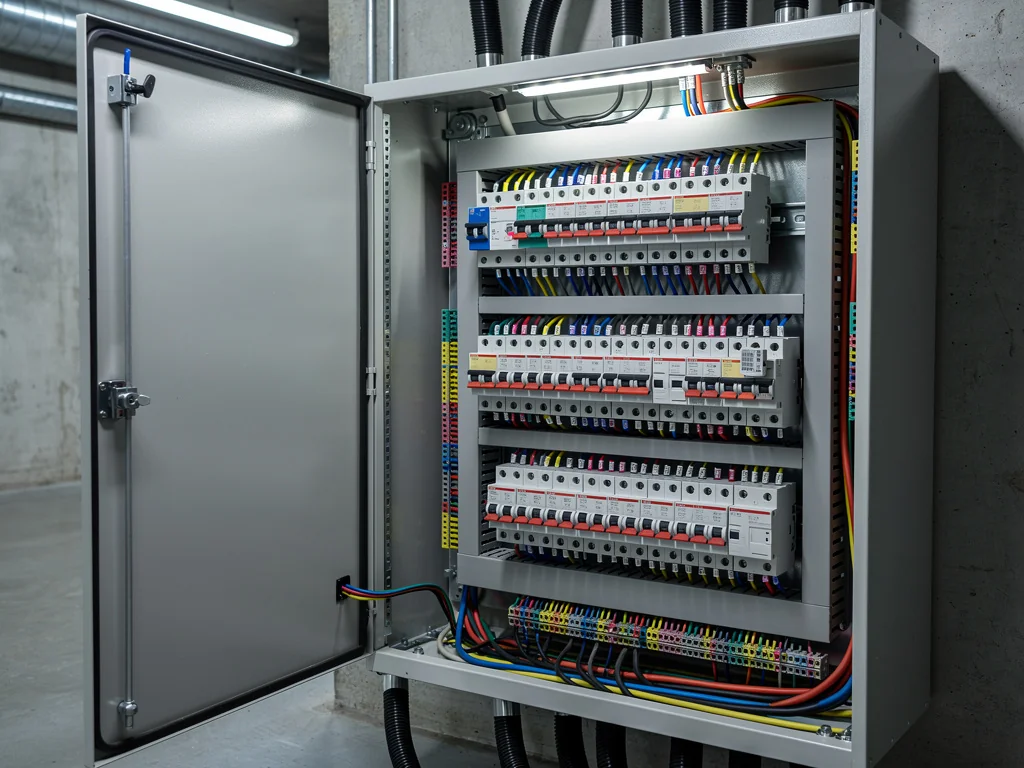 Coffret de protection et ligne dédiée dans un local technique